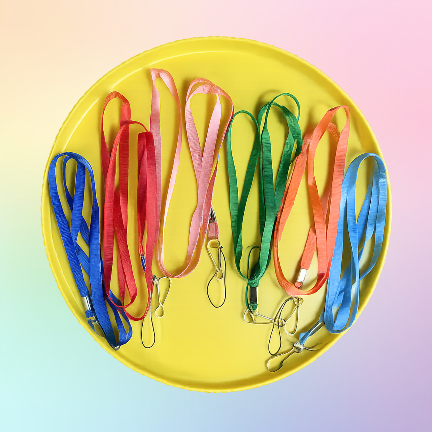 17" colorful nylon lanyard - add on for badge reel